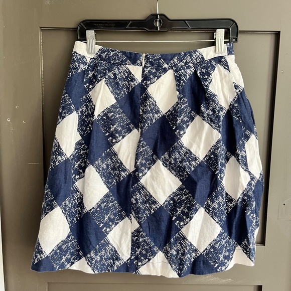 Boden Linen Gingham Check Skirt - Picture 2 of 5